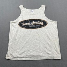 Lexington Busch Gardens Tampa Bay Tank Top Mens Large Gray Souvenir USA Made