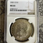 Morgan Silver Dollar 1901-O NGC MS64 Grade