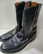 Guide Gear Black Leather G.G. Roper Boots Siz...