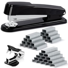 Heavy Duty Office Stapler, Full Strip, 2000 Staples, 50 Sheet, Black