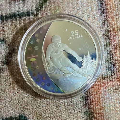 2007 Canada Vancouver Winter Olympics Elizabeth II $25 Silver Coin