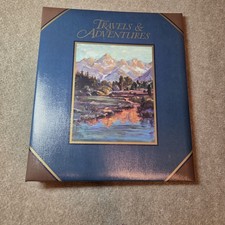 Hallmark Scrapbook Photo Expandable Album Travels Adventures W/ Xtra 8 Pages