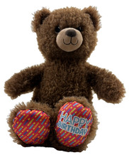 Build A Bear Happy Birthday Bear Plush 027438 Brown Teddy Bear 2019 EUC