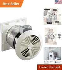 Durable 70 CFM Exhaust Fan with White Cover - Ideal for Garages & Kitchens