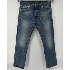 Levi's Jeans Men 36x34 Blue 501 Original Fit Straight Leg Medium Wash Button Fly