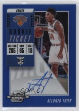 2018-19 Panini Contenders Optic Blue Prizm 29/49 Allonzo Trier #119 Auto ms9