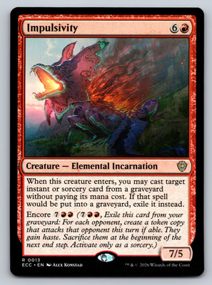 Impulsivity  - Commander: Lorwyn Eclipsed MTG - DOE