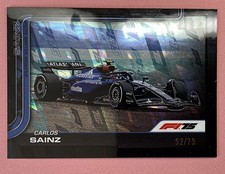 2025 Topps Chrome F1 Williams racing Carlos Sainz Car 75th Black Logo /75