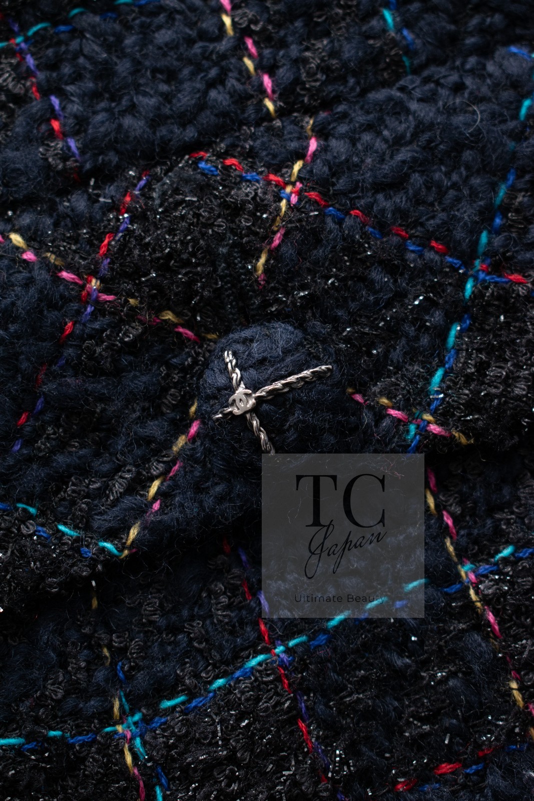 CHANEL 07A Dark Navy Multicolor Tweed Jacket Skirt Suit Karl Lagerfeld 34 US2 thumbnail 6