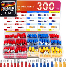 Kabelschuhe Set 300 Pcs, Flachsteckhülsen Sortiment 0,5-6,0Mm², Elektro Flachste