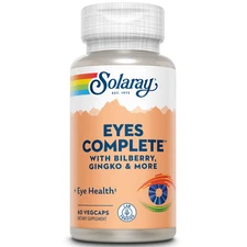 Solaray Eyes Complete, Vision and Eye Support Supplement with Bilberry Extract,