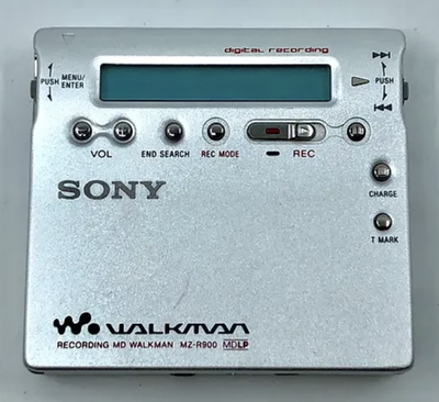 Sony MD Walkman - Portable MiniDisc Player - Silver (MZ-R900