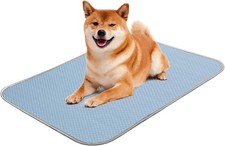 Buvlnee Summer Dog Cooling Mat, Washable Ice Silk Self Cool Pad for Small Medium