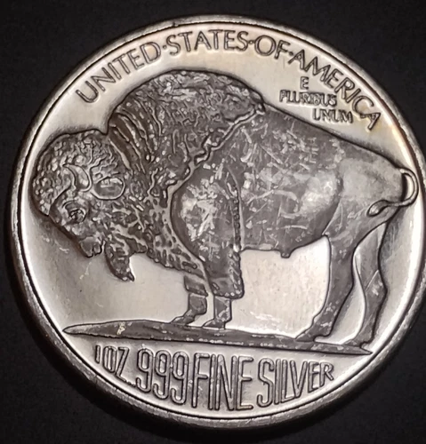 Buffalo Indian Head  1 troy oz. .999 Silver Round SilverTowne Mint T333