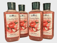 COUNTRY APPLE SHOWER GEL BODY WASH 10 OZ X4 SEALED BATH BODY WORKS NEW LOT SET