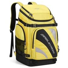 Ski Boot Bag,55L Large Ski Boots Travel Backpack for Men citrus