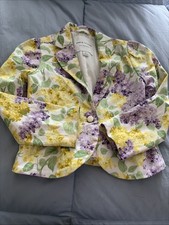 Janie and Jack Floral Peplum Blazer Toddler Girls Size 4 EUC