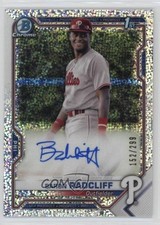 2021 Bowman Chrome Prospect Speckle Refractor 152/299 Baron Radcliff Auto 2a9