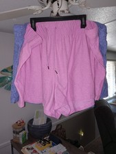 Womens Athletic Works Shorts 2 Pairs Size XXXL 22 . Blue And Pink. NWOT