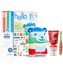 Hello Tooth Fairy Teddy Bear, Toothbrush Kit Exp Toothpaste 05/2026