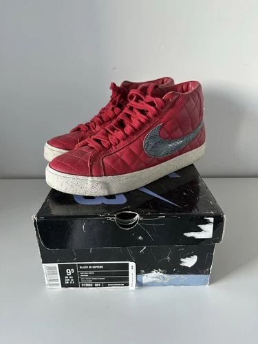 Taille 9,5 Blazer Nike SB x Supreme Varsity Rouge 2006 Dunk ✅ 100% authentique
