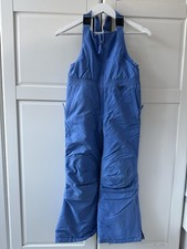 LANDS  END Youth Girls Squall Insulated Iron Knee Snow Bibs Blue Size 8