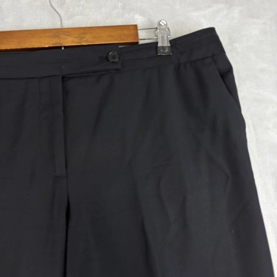 Talbots Pants Womens 14 Black Wool Blend Dress Trousers Signature Stretch Career - Image 2 of 4