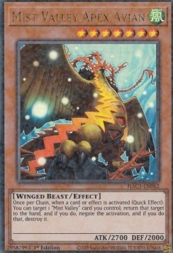 YuGiOh Mist Valley Apex Avian HAC1-EN062 Ultra Parallel Rare Englisch NM 1st