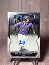 2023 Bowman Chrome Bryant Betancourt 1st Auto Colorado Rockies