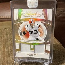 2025 Panini Flawless Joe Thomas Career Milestones Patch #/15 Browns