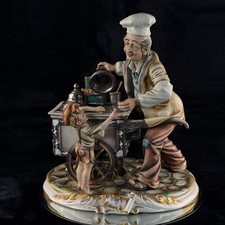 Seltene italienische Capodimonte N Crown Figur M. Lory Eisverkäufer groß 12 Zoll
