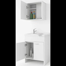 Mobile Lavatoio 60x50x85 cm con Pensile 60x34x52 cm 2 Ante