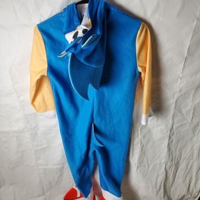 Sonic The Hedgehog Jumpsuit Boys M Blue Costume Oversized Dress Up Halloween 