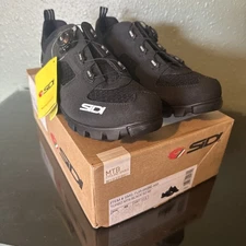 Sidi Turbo Men’s MTB Cycling Shoes Black-Size 46 EUR, 11.2 US
