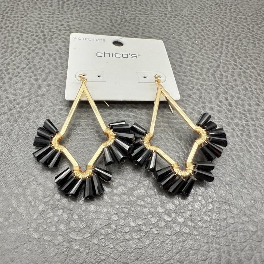 Chicos Earrings Statement Geometric Drop Dangle G… - image 3