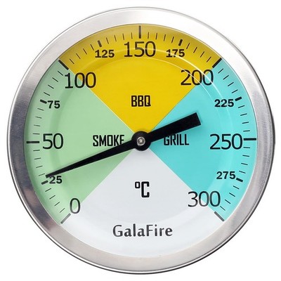 Grillthermometer 80mm Zifferblatt 300°C 73mm Stiel für BBQ Grill Zubehör