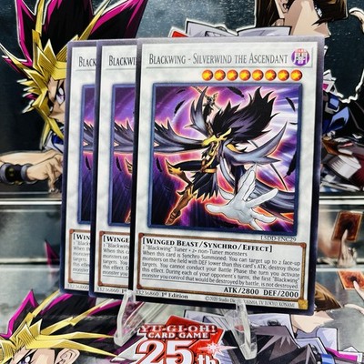 3x Yugioh Playset Blackwing - Silverwind the Ascendant L5DD-ENC29 Common NM