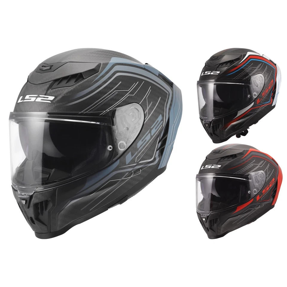 LS2 FF807 Dragon Subic - Casque De Moto Intégral En Carbone Avec Écran Pinlock - Photo 1/1