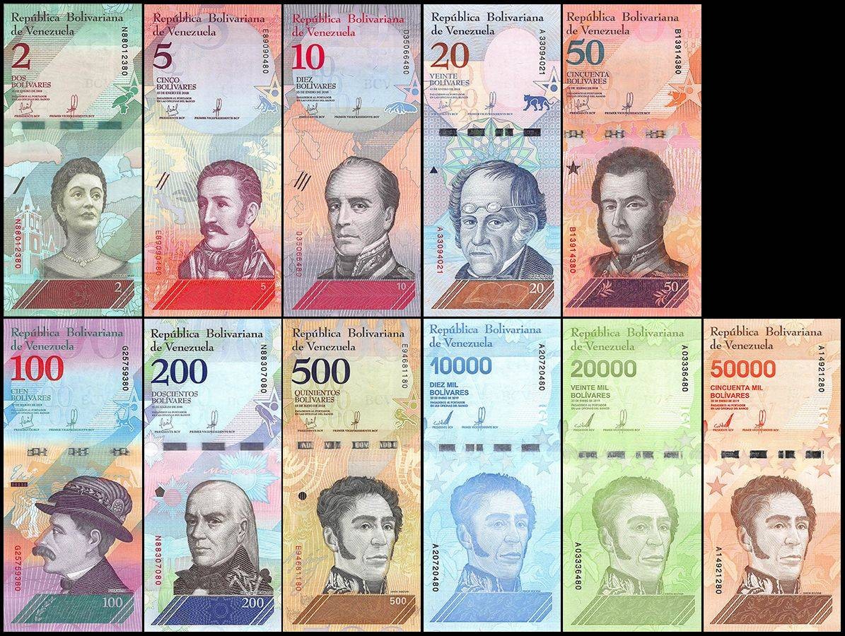Venezuela 2-50000 Bolivar Soberano 11 Pieces Set, 2018-2019, P-101-111, UNC  | eBay