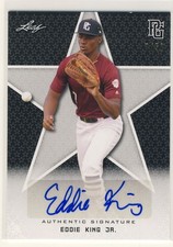 EDDIE KING JR 2020 Leaf Perfect Game National Showcase Black AUTO /50 PIRATES