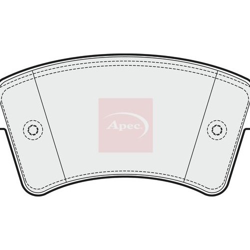 Apec BremsbeläGe Vorne FüR Renault Grand Kangoo II 2008 Mit Bolzen (R90) PAD1312-image