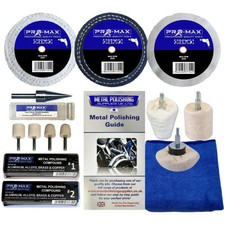 Drill Aluminium Alloy Brass Copper Metal Polishing Kit 3" x 1/2" 14pc Pro-Max