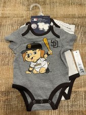 San Diego Padres 0/3 Months Creeper Set MLB Baseball NWT Infant Baby