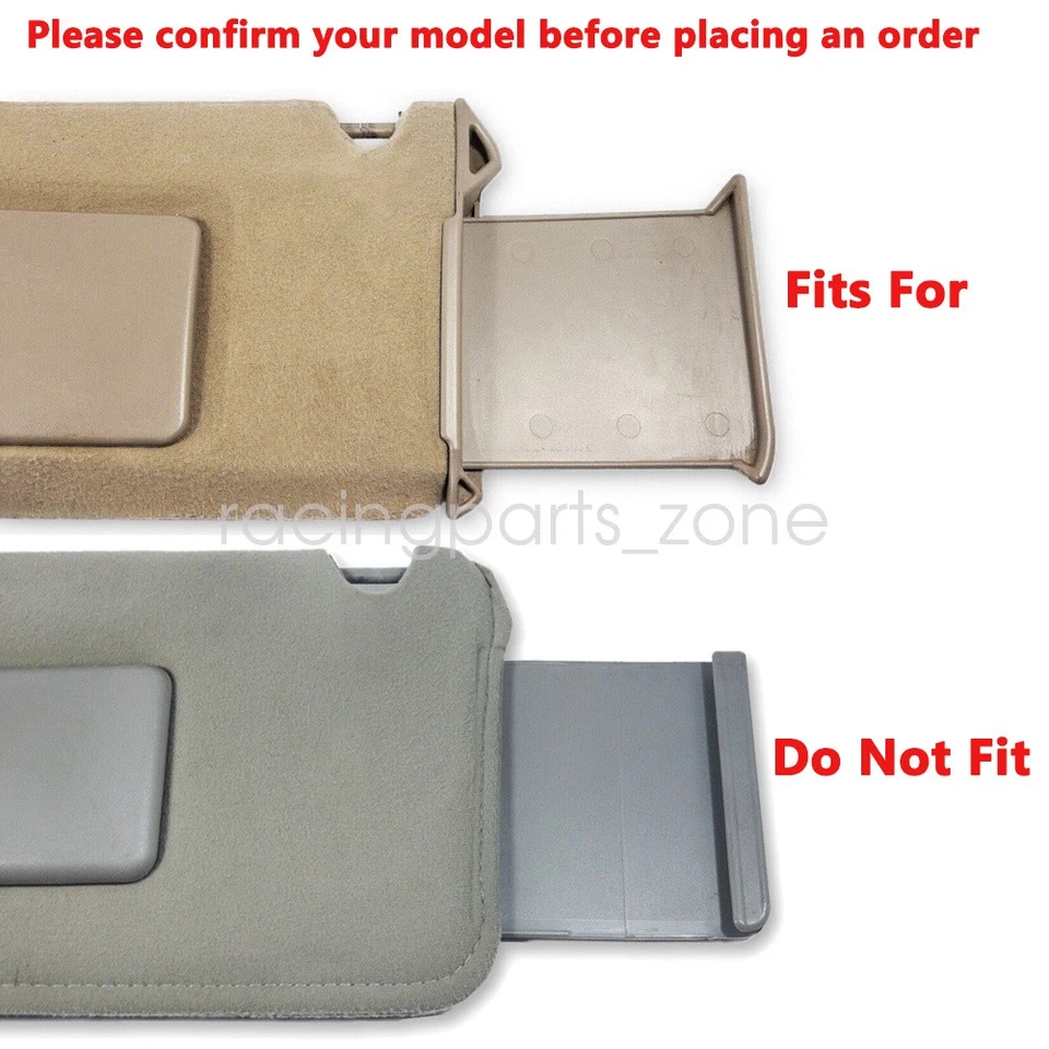 Replacement Leather Sun Visor Cover Gray For 1995-99 Chevy Tahoe Suburban Yukon - Imagem 2 de 4