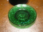 Vtg Anchor Hocking Forest Green Sandwich Oatmeal Saucer Plate 4.5 Diameter Set 8