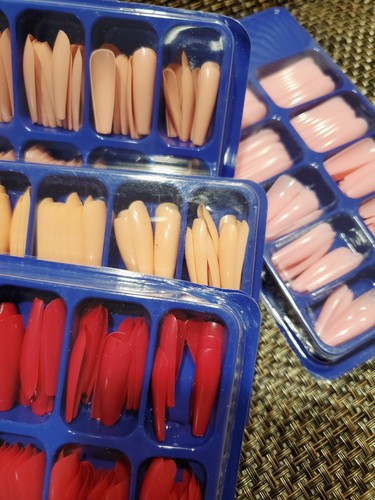 Pressa su unghie forma di bara lunga confezione da 100/pz. Set di 4 - Foto 2 di 6