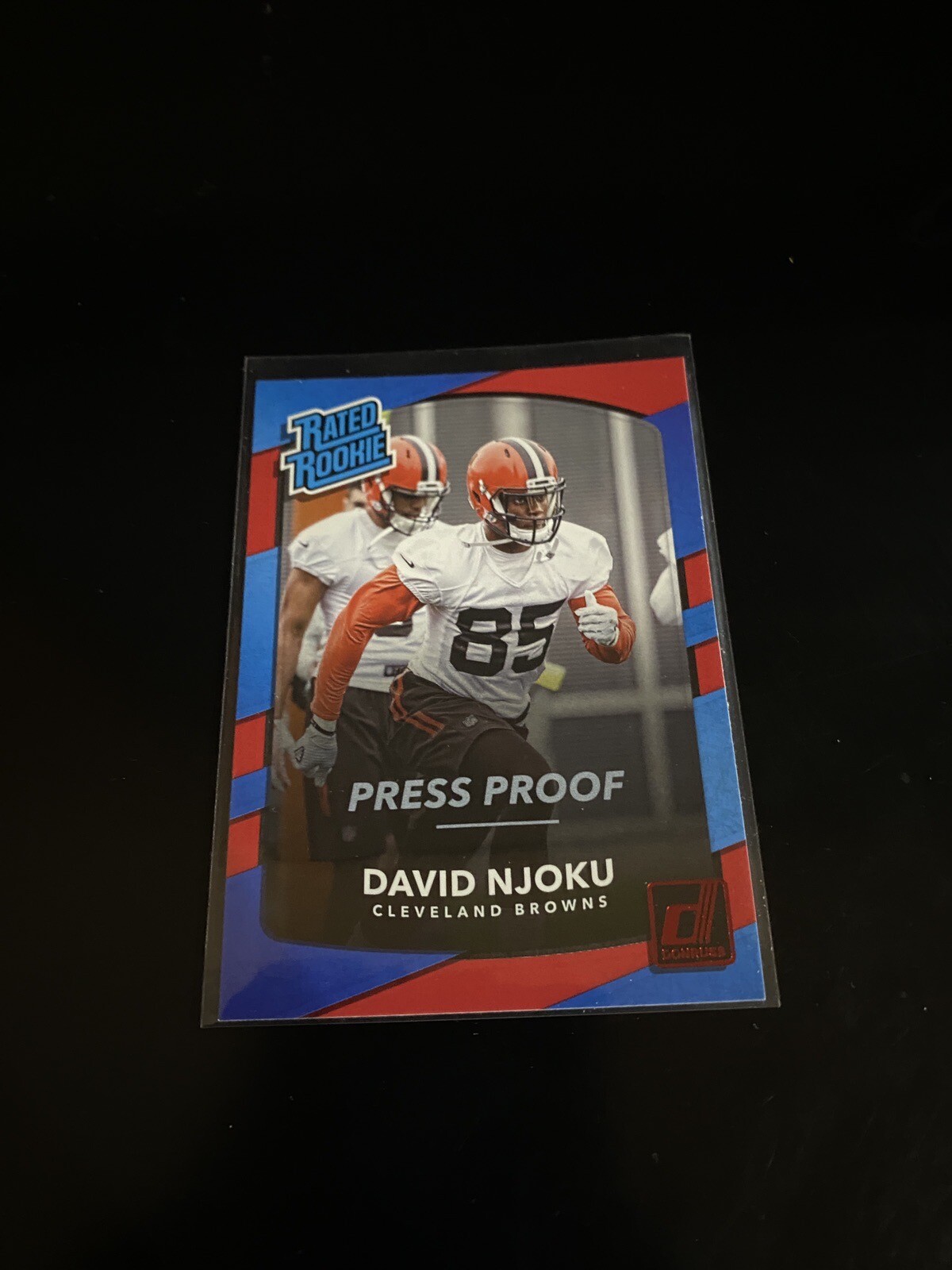 David Njoku 2017 Donruss Press Proof Red RC football card Browns 314