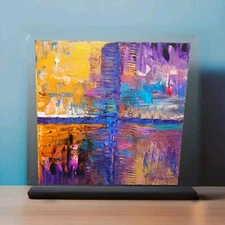 Gallery Canvas: Vibrant (Vid incl) Orig Colorful Abstract Acrylic Painting 20x20
