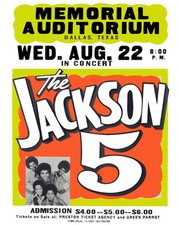 Jackson 5 Concert Poster, 8 x10 Photo Photo