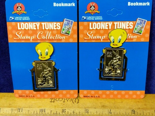 2X piece lot 1997 LOONEY TUNES USPS stamp collection bookmarks (2x ...